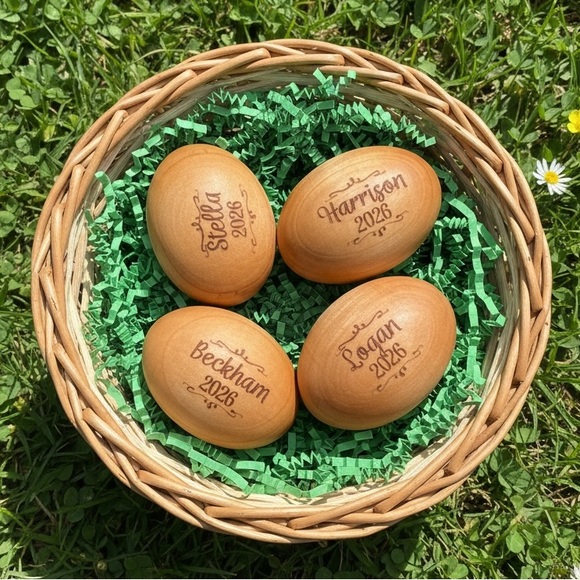 Personalized Wooden Eggs - Picture 7 of 16